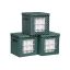 Set of boxes with lids, 3 pieces, green