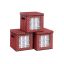 Boxes for Christmas decorations, red