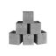 Storage box set, 6 pcs. 33 x 33 x 33 cm, grey-mottled