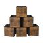 Box set, 6 pieces, brown/black