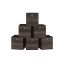 Set of 6 boxes 30x30x30cm., dark brown