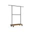 Industrial style clothes rack on wheels RGR111B01