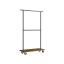 Clothes rack with wheels, black-vintage color