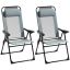 Zestaw 2 krzeseł ogrodowych Outsunny 62x70x109cm, szaro-czarny