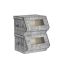 Set of 2 fabric storage boxes, gray