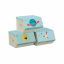 Children's storage box set of 3, beige/blue