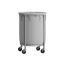 Laundry basket on wheels 110L., gray/silver color