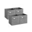 Set of 4 boxes 33x33x33cm., gray