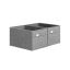 Set of 2 clothes storage boxes 40x30x25cm, gray