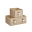 Set of 3 boxes 40x30x24cm., beige