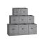 Set of 8 storage boxes 26x26x28cm., gray