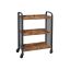 Kitchen trolley on wheels LRC66BX, brown/black