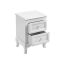 Set of 2 bedside tables, white