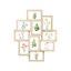 Set of 10 photo frames 60x49.3cm., light brown