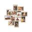 Set of 12 photo frames 63.3x63.3cm., light brown