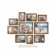Set of 10 photo frames, brown