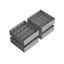 Set of 4 clothes storage organizers 30x30x10cm., gray
