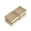 Set of 4 clothes storage organizers 30x30x10cm., beige