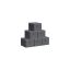 Set of 6 boxes 40x30x25cm., dark gray