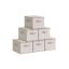 Set of 6 boxes 40x30x25cm., beige