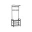 Outerwear rack and shoe bench HSR40MB, gray/black