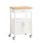 Kitchen trolley 60x45x92cm., white/light brown