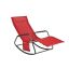 Fotel bujany 57x145x84cm, czerwony/czarny