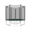 Trampoline 244 cm with net and steps, dark green