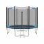 Large trampoline Ø 305 cm. with safety net, ladder and padded posts, blue