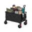 SONGMICS GFW115B01 Składany wózek ręczny, 150 l, do 150 kg, 4 koła, czarny, 80,8 × 93,5 × 49,4 cm