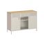 Шкаф для гостиной SONGMICS LSC204LF01, 2 дверцы, Бежевый/дубовый, 110 × 76 × 40 см