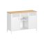 Szafka pokojowa SONGMICS LSC204WC01, 2 drzwi, biały/dąb, 110 × 76 × 40 cm