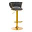Stool "4Rico QS-B313a", gray/gold