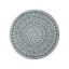 Carpet 120cm., white/dark gray