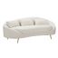 Sofa trzyosobowa Oslo, 3-osobowa z 3 poduszkami, beżowo-złota, 185 × 68 × 84 cm