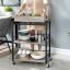 Kitchen trolley 65 x 40 x 86 cm., grey/black