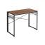 Folding computer desk with hooks