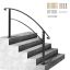 Black wrought iron outdoor railings for stairs, concrete or wooden