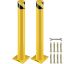 Yellow steel security post, 36 inches, 4.5 inches diameter