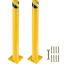 Yellow steel security post, 36 inches, 5.5 inches diameter