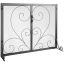 Fireplace grate with door, iron, 990x802 mm, spark protection