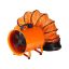 Portable industrial fan, 254 mm, 255 W, with 10 m duct hose