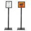 Black Metal Stand Sign Holder 8.5x11 Inch, Adjustable, Floor Standing
