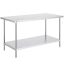 Stainless steel workbench, 30x60x34 inches, 3 adjustable height levels