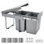 Pull-out double trash can 2x20L under the sink, metal system