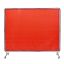 Welding screen with frame, 1.83x2.44 m, red, vinyl, casters