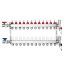 12-branch stainless steel radiant PEX heating manifold 1/2 inch