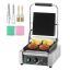 Commercial electric panini grill, 1800 W, stainless steel, 9"x9" plate