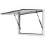 Food truck service window, 90x60 cm, aluminum, awning door, tow hook