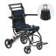 Folding wheelchair transport chair, aluminum, 40 cm, 99.8 kg